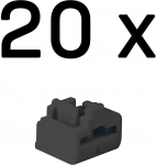 Lindy RJ-45 Port Blockers (Without Key) - Pack of 20, Black