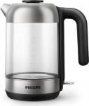 Philips 5000 series HD9339/80 electric kettle 1.7 L 2200 W Black, Stainless steel, Transparent