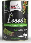 Syta Micha Salmon with deer, cranberries and asparagus - wet dog food - 400g