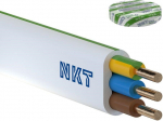 No Name Flat installation wire YDYP 3X 2.5 Earth white 450/750V Class 1
