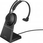 Jabra Evolve2 65 USB-A UC Mono with Charging Stand - Black