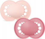 MAM - Orig Silk 2p Box V Unprint - Pink - 6-16m