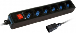 Techly UPS power strip with 6 sockets, 1,5m black