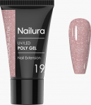 Nailura - Poly Gel 19 - Magenta Glitter - 30 ml