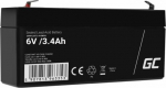Green Cell Battery AGM VRLA 6V 3.4Ah