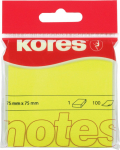 Kores Neon Notes Gul 75x75 (747076)