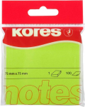 Kores - Neon Sticky Notes Green 75 &times; 75 mm (747077)