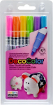 Markeriai įvairių pavir&scaron;ių dekoravimui Marvy Decocolor Fine #200-6C Hot Colors, 6 vnt.