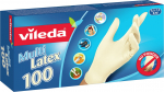 Vileda Multi Latex 100 Disposable gloves Beige 100 pc(s)