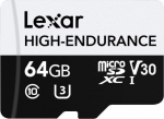 Lexar microSD card 64GB C10 A1 U3 V30 100/35MB/s CL10 adapter