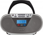 Aiwa BBTU-400SL portable stereo system Analog & digital 6 W FM Silver MP3 playback