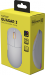 Quasar 3 PRO belaidė žaidimų pelė White