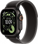 Apple Watch Ultra 3 GPS + Cellular 49mm Black Titanium Case with Black/Charcoal Trail Loop - S/M