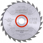 Metabo CIRCULAR SAW BLADE HW/CT 216x30x48z PRECISION CUT WOOD PROFESSIONAL