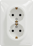 Schneider Dvivietis ki&scaron;tukinis lizdas SCHNEIDER SEDNA DESIGN,baltos sp
