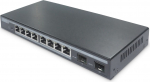 Digitus 8-Port Gigabit PoE Networkswitch, Desktop, L2 managed, 2 Uplinkports, SFP, 86 W, af/at
