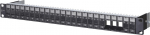 Metz CONNECT Modul 19 Zoll Modultr?ger 1HE 24 Port schwarz unbest?ckt