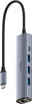 Cudy UH605 interface hub USB 3.2 Gen 1 (3.1 Gen 1) Type-C 5000 Mbit/s Grey, Silver