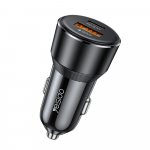 Automobilinis įkroviklis Yesido Y64, USB/Type C, 20 W + PD 30 W, juodas