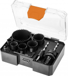 Neo Tools Otwornice bi-metalowe Co8% (19, 25, 30, 35, 40, 68 mm), zestaw 9 el.