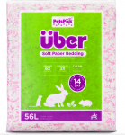 &Uuml;ber - Soft Paper Bedding 56l Pink/White - (45064)