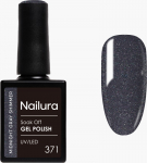 Nailura - Gel Polish 371 - Midnight Gray Shimmer - 10 ml