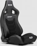 Next Level Racing | PU Leather and Suede | Reclining Seat | ERS4 Elite PU Leather & Suede Edition | Black
