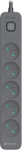 Tracer Power Line+ 5m Graphite surge protector power strip (5 sockets)