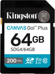 Kingston 64GB SDXC Canvas Go Plus Gen4 200MB/s C10 UHS-I U3 V30