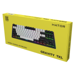 Hator HTK560UA Gravity TKL Orange Black, OMA profile ANSI (white-black keycaps)    ENG/UA/RU