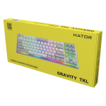 Hator HTK561US Gravity TKL Orange White, OMA profile ANSI (white-gray keycaps) ENG