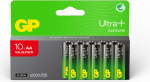 Gp Batteries GP - Ultra Plus Alkaline Battery, Size AA, 15AU/LR6, 1.5V (10-pack)
