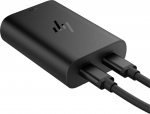 HP 65W USB-C Dual Port (45W+20W) GaN AC Power Adapter Travel Notebook Charger / fits ProBook 440 450 445 455, EliteBook 630 640 650 660 645 655 665 830 840 850 860 835 845 855 865, x360 1040 G6 G7 G8 G9 G10 G11, Dragonfly / 600Q8UT#ABB