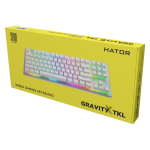 Hator HTK551US Gravity X TKL Orange White, OEM profile ANSI (white-gray keycaps) ENG