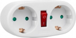 Maclean Splitter double socket MCE338 typ F