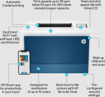 HP Color LaserJet Pro 4202dw Printer - A4 Color Laser, Print, Auto-Duplex, LAN, WiFi, 33ppm, 750-4000 pages per month (replaces M454dw) / 4RA88F#B19