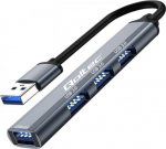 Qoltec HUB adapter USB 3.0 4in1, 4x USB 3.0