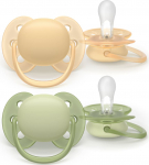 Philips Avent - Ultra soft soother, 6-18m, Beige/light green