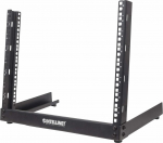 Intellinet 19" Network Rack - Open Frame (Desktop), 8U, Black, Flatpack