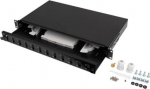 Lanberg Fiber Optic Distribution Box 12XSC duplex/12XLC QUAD rack 19 1U black + accessories