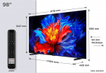 TCL P8K 98P8K TV 2,49 m (98") 4K Ultra HD Smart TV Wi-Fi Metallic 450 cd/m&sup2;