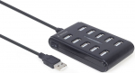 Gembird UHB-U2P10P-01 10-port USB 2.0 hub, black