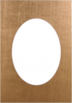 Victoria Collection Passepartout 30x40, dark gold oval