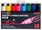 POSCA PC-8K Acrylic Paint Marker Set 8 Colors (Broad Chisel Tip)
