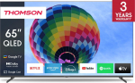 Thomson TV Set|THOMSON|65"|4K/Smart|QLED|3840x2160|Wireless LAN|Bluetooth|Google TV|Dark Grey|65QG4S14
