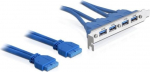 Delock 2 x USB 3.0 19-pin - 4 x USB 3.0-A