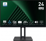 MSI Pro MP245PG 24 Inch Monitor, FHD (1920 x 1080), 100Hz, IPS, 1ms, 1x HDMI 1.4b, 1x DP 1.2a output, 1x D-Sub(VGA), Built-in Speakers, Anti-Glare, Anti-Flicker, Less Blue light, T&Uuml;V Certified, VESA, Kensington, 4-way adjustable stand, Black
