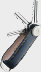 Orbitkey - Leather Key Organiser- Navy/Tan