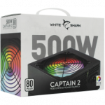 White Shark GPSU-W500F Captain-2 500W 80+ RGB maitinimo blokas (EOL)