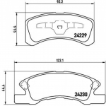 Diskinių stabdžių kaladėlių komplektas BREMBO P 16 011